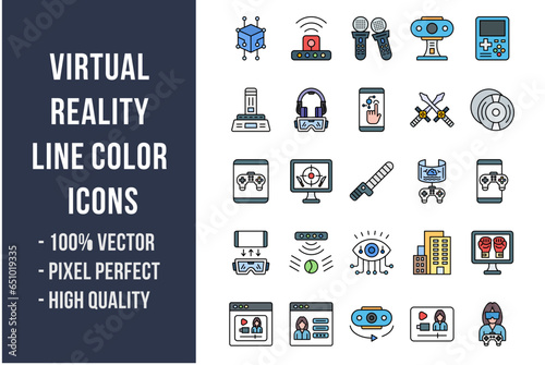 Virtual Reality Flat Icons