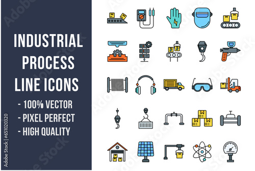 Industrial Process Flat Icons