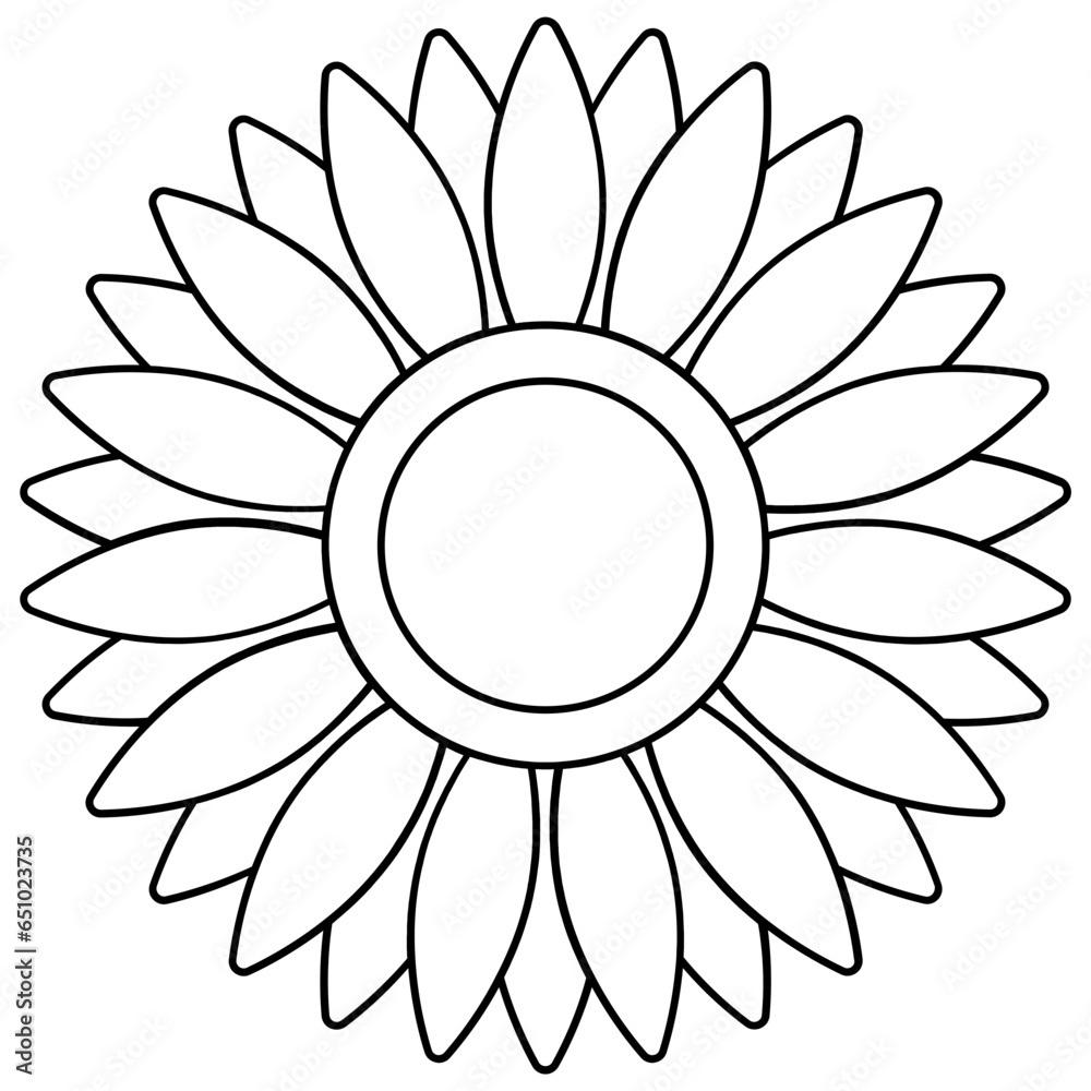 Sunflower head illustration for greeting card decorative and design. Sunflower head illustration for greeting card decorative and design.