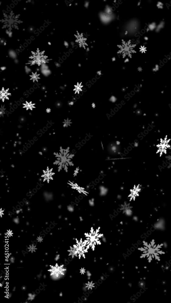Realistic Vertical Resolution Snow and Snowflakes animation with seamless Loop, Useful for Mobile Videos, Reels, Stories, Winter and Christmas Theme Animation Realistic Vertical Resolution Snow and Snowflakes animation with seamless Loop, Useful for Mobile Videos, Reels, Stories, Winter and Christmas Theme Animation