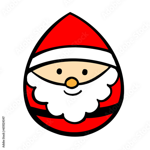 Merry Christmas. Hand drawn illustration of a chubby Santa.