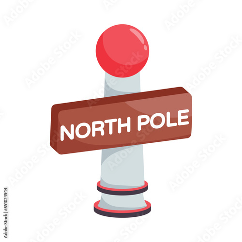 North pole vector colorful stickers Icon Design illustration. EPS 10 File