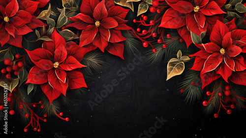 Flor de Nochebuena" (Poinsettia) during Christmas