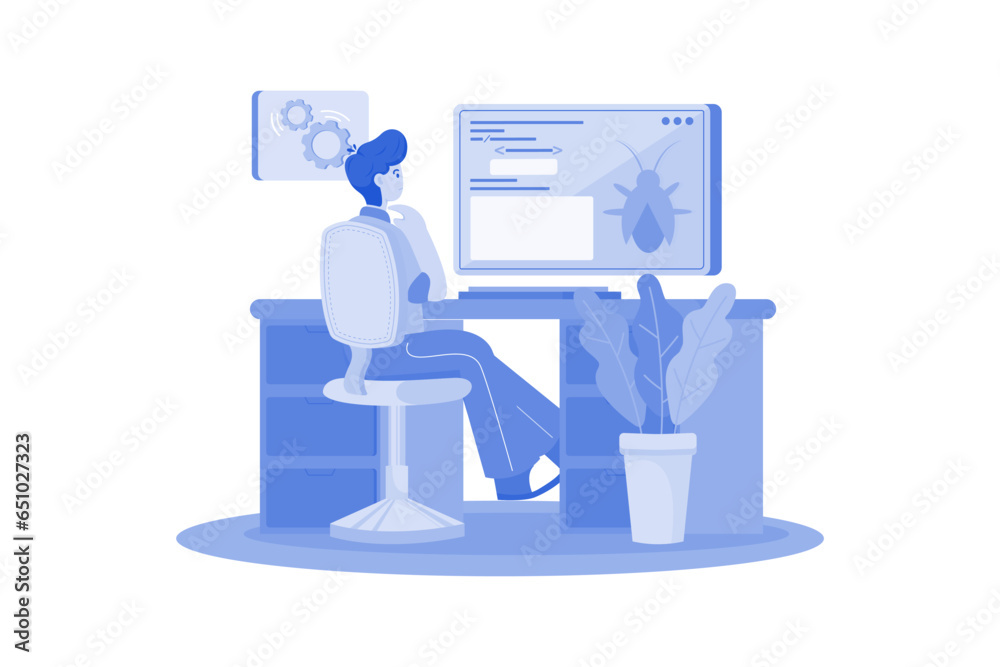 Software Testing Illustration concept on white background