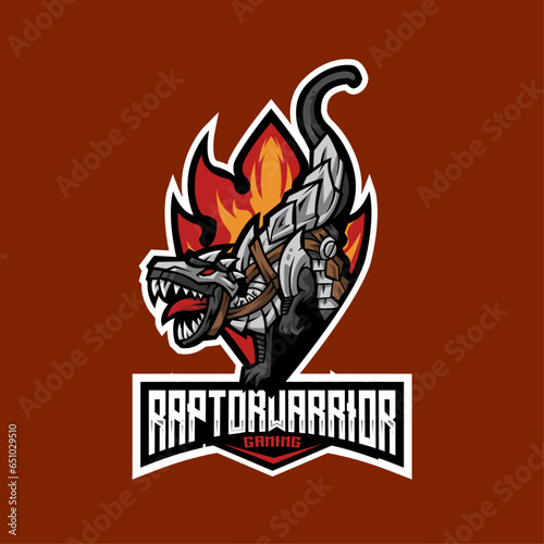 Raptor Warrior Esport Logo Template photo