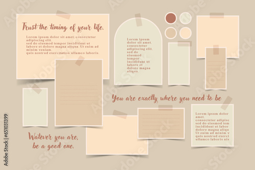 Vector photo collage template moodboard pictures grids vector illustration	