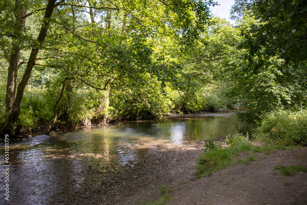 Summertime river in the UK. Summertime river in the UK.