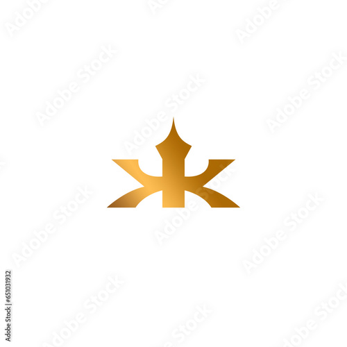 Letter K Crown Logo Design. KK Logo Symbol
