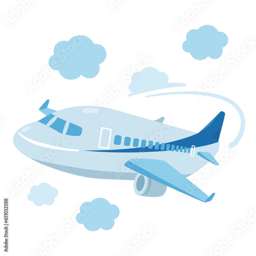 空を飛ぶ飛行機