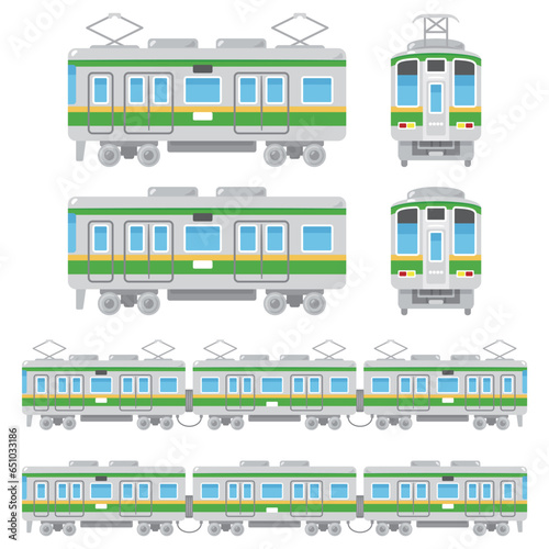 電車　シルバー　セット