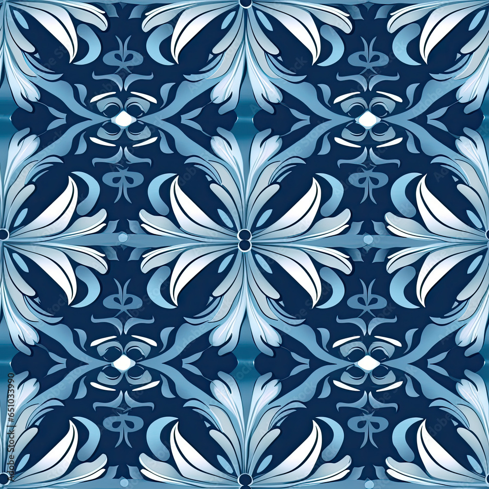 Blue royalty seamless pattern backgroud, AI Generated Blue royalty seamless pattern backgroud, AI Generated