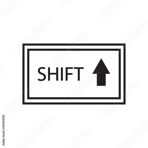 shift key icon vector