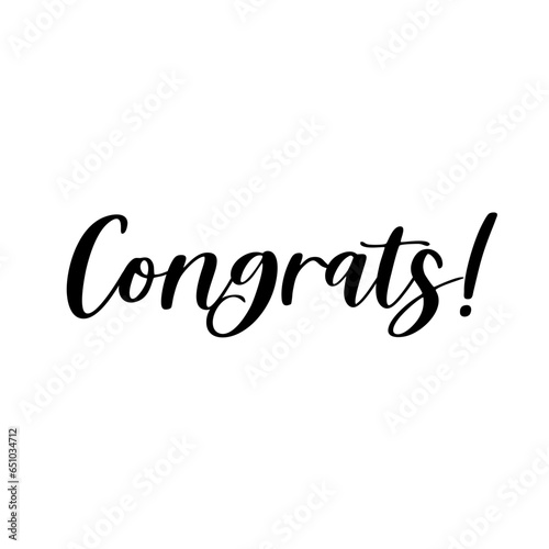 Congrats on typography handwritten lettering text calligraphy 