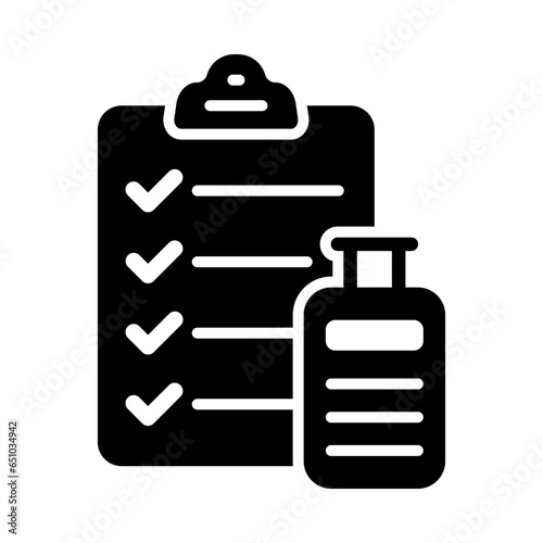 Packing List Glyph Two Color Icon Design