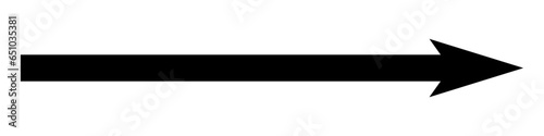 Straight long right vector arrow icon set