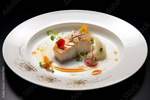food elegant expensive dish plate white gourmet dinner chef.