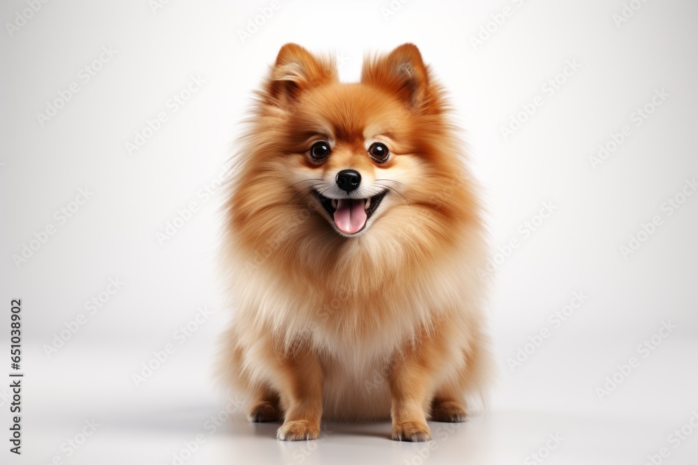 Pomeranian puppies isolated on white background