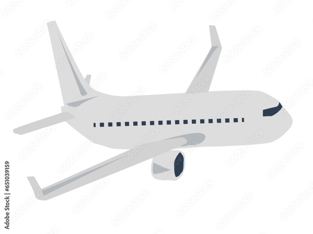 Airplane icon isolated on a white background. Vector illustration in flat style.