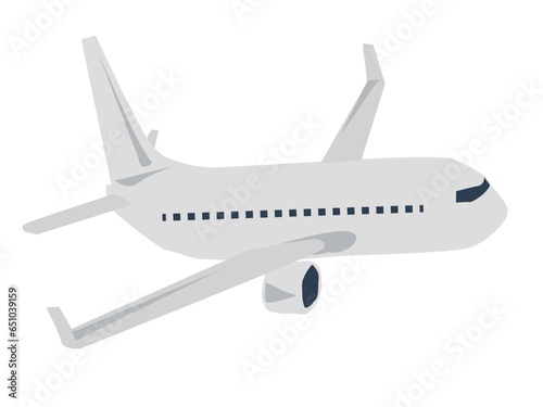 Airplane icon isolated on a white background. Vector illustration in flat style.
