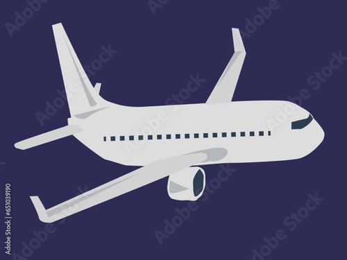 Airplane icon isolated against a dark background, rendered in a flat style.
