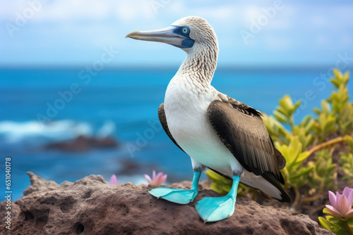 Blue footed booby in the wild