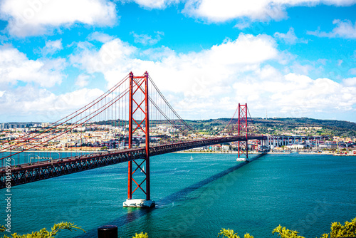 The 25 de Abril Bridge (Ponte 25 de Abril) Most 25 kwietnia Lisbon Lizbona photo