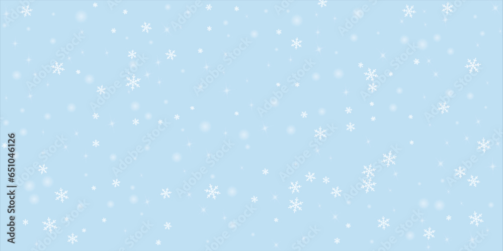 Falling snowflakes christmas background. Subtle