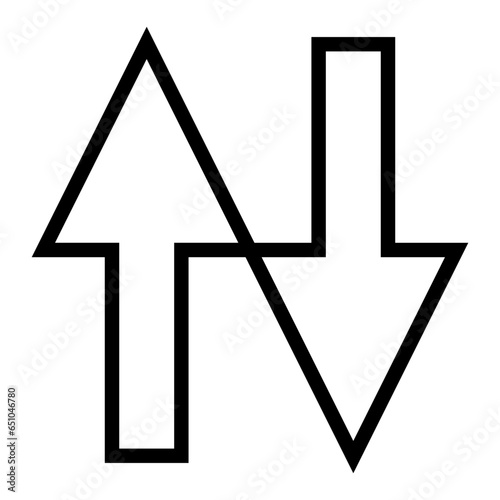 Double arrow up and down, e...