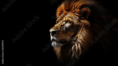 Lion king isolated on black © Ziyan Yang