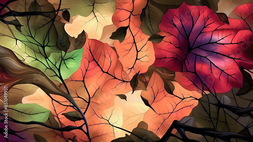 Autumn leaves on the ground
