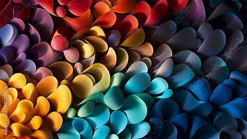 Colorful abstract seashells
