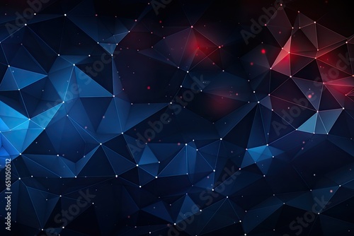 Cyber Polygon Background black red and blue color