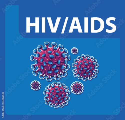 Close-up of HIV/AIDS Virus under Microscope