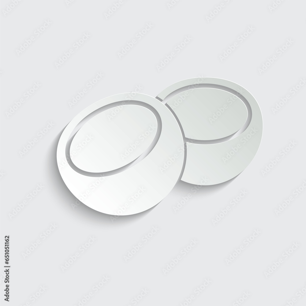 coconut icon vector summer logo coconut icon vector summer logo