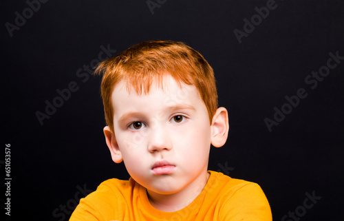 emotions of a child with red hair