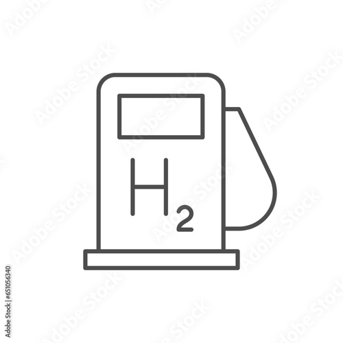 Hydrogen pump line outline icon