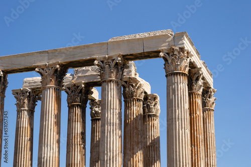 Temple of Olympian Zeus columns closeup in daylight, Athens (ID: 651057343)