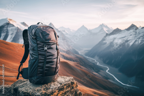 Nature's Calling: A backpack on an autumn trek through a national park, embracing an active and adventurous lifestyle