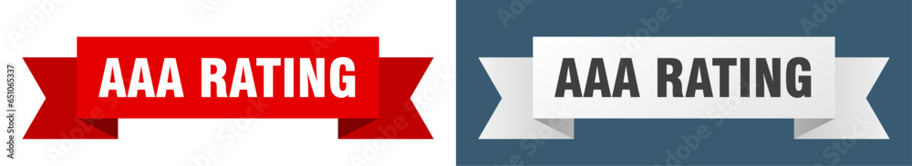 aaa rating ribbon. aaa rating isolated paper sign. banner aaa rating ribbon. aaa rating isolated paper sign. banner