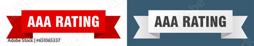 aaa rating ribbon. aaa rating isolated paper sign. banner
