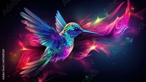 colorful hummingbird  © Zain Graphics