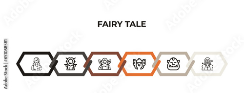 zombie, chimera, fairy tale, valkyrie, myth, yeti outline icons. editable vector from fairy tale concept. infographic template.