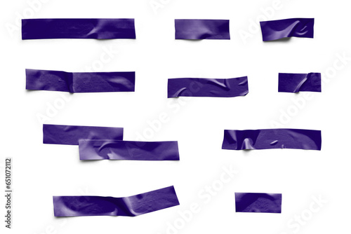 Realistic Purple Tape Collection Isolated Background