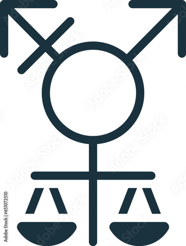 LGBTQ+ rights icon. Monochrome simple sign from social causes and activism collection. LGBTQ+ rights icon for logo, templates, web design and infographics.