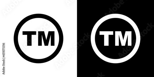Trademark different icon. Abstract tm for web and app design. Business vector icon. 