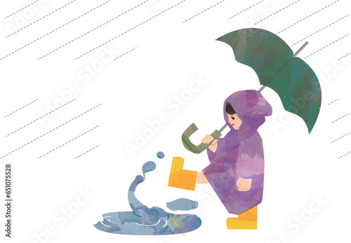 梅雨　子供