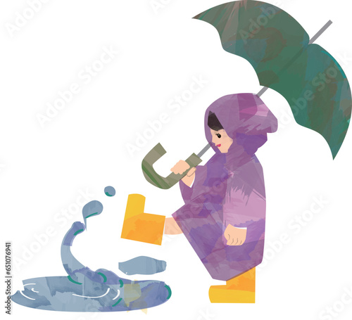 梅雨　子供