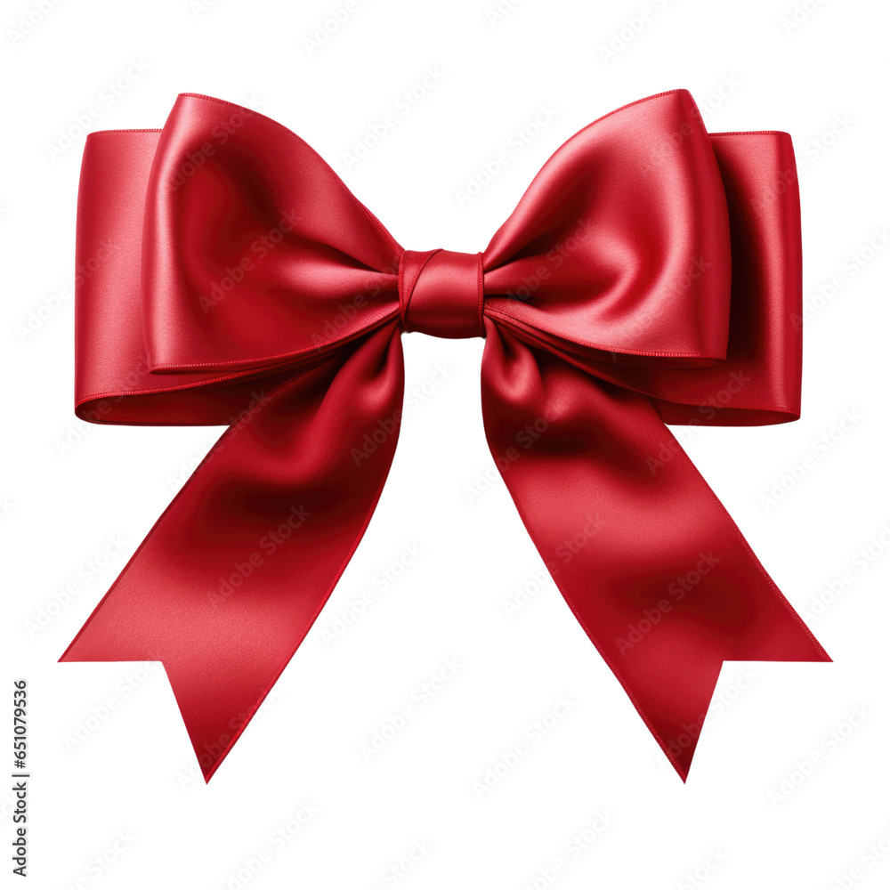 Beautiful red ribbon bow isolated on white background Beautiful red ribbon bow isolated on white background