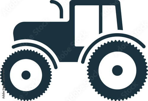 Tractor icon. Monochrome simple sign from transportation collection. Tractor icon for logo, templates, web design and infographics.