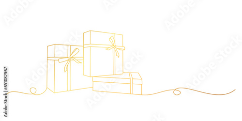 gift box line art style. black friday element vector eps 10